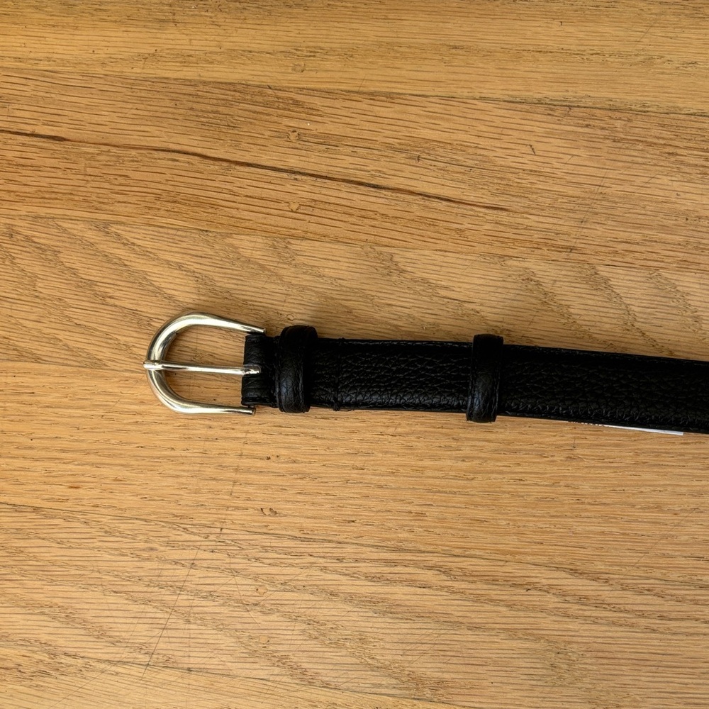 Black Leather Men's Belt